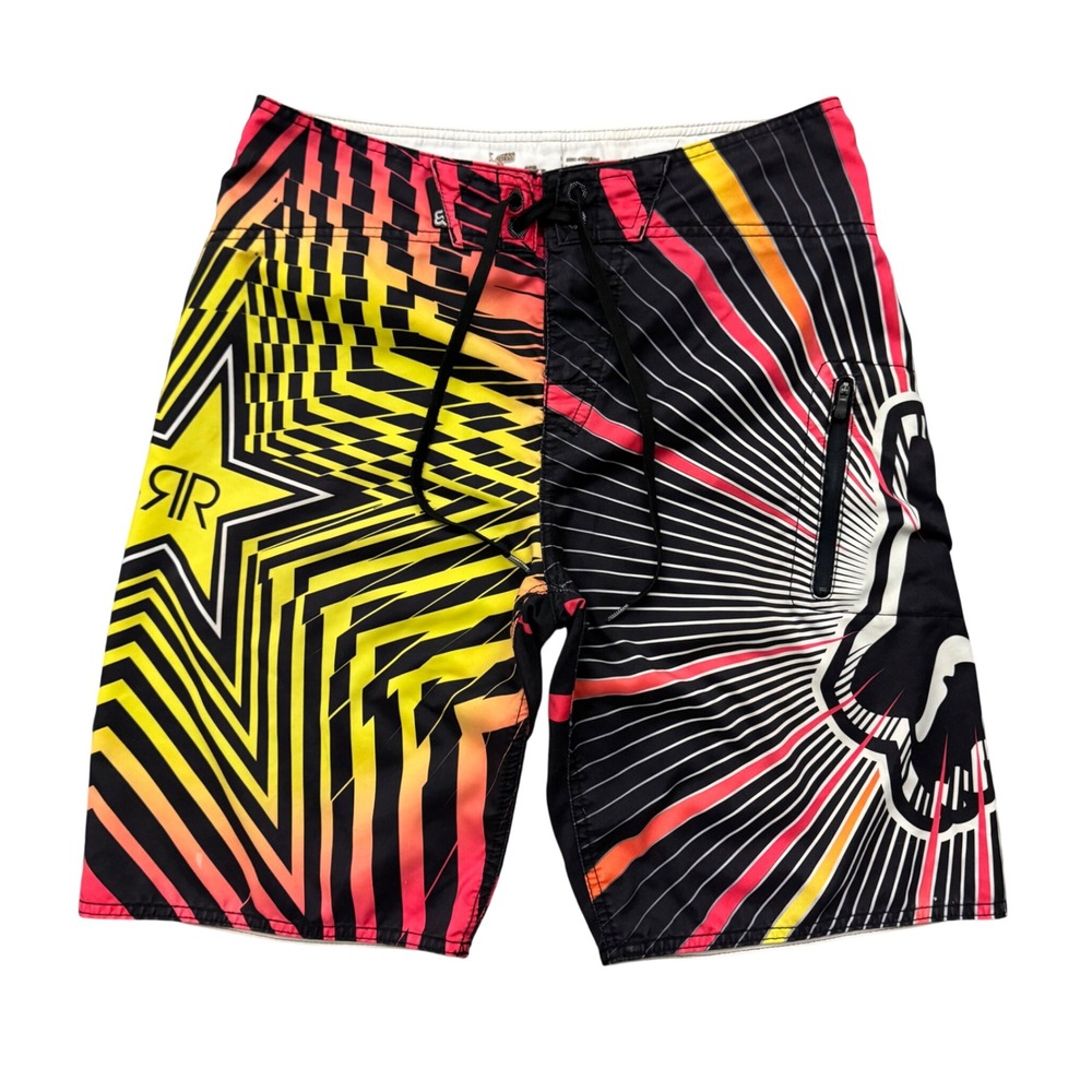 Fox Racing Rockstar Energy Board Swim Shorts Motocross Distressed* Mens 32